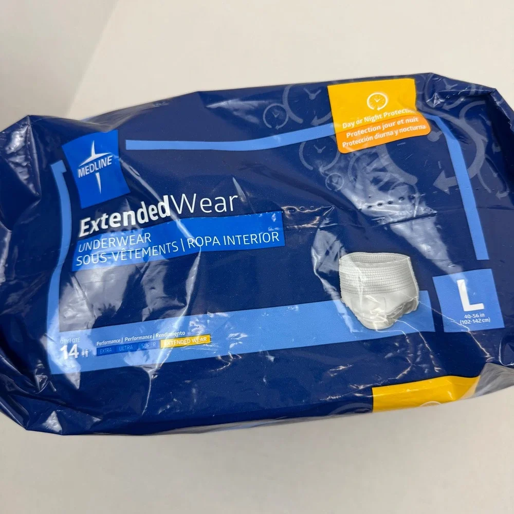 Medline Extended Wear Protective Underwear Size Large‎ (14 Count)